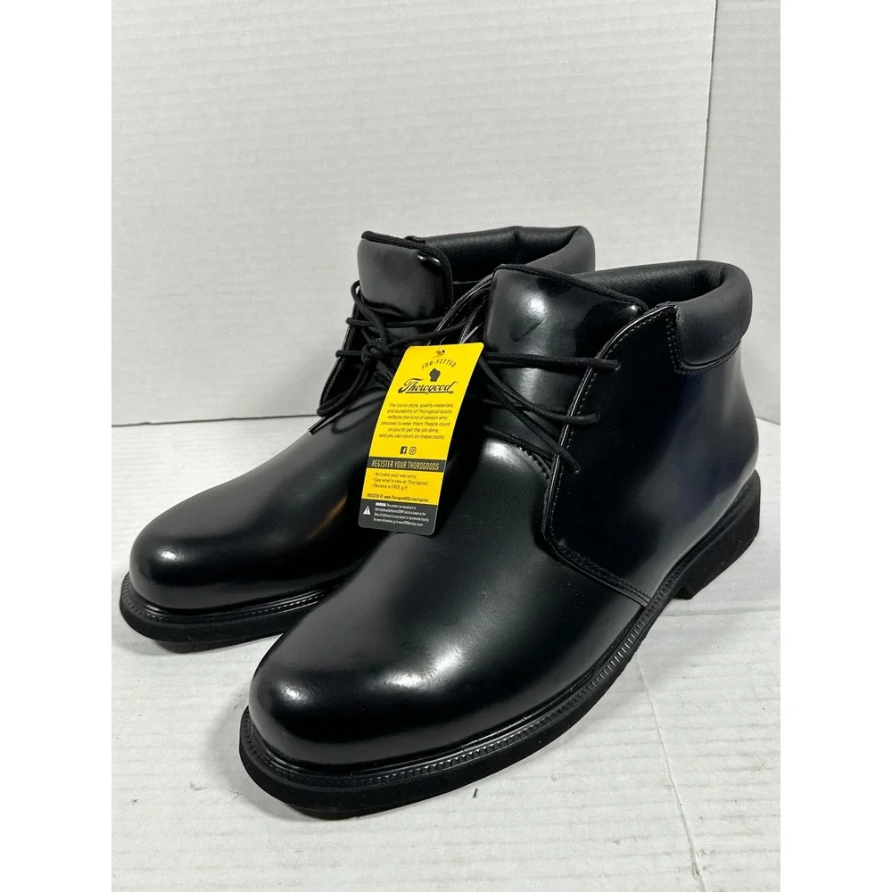 Thorogood Job Fitted Mens Black Leather Chukka Boots 834-6032 Size 13W Wide